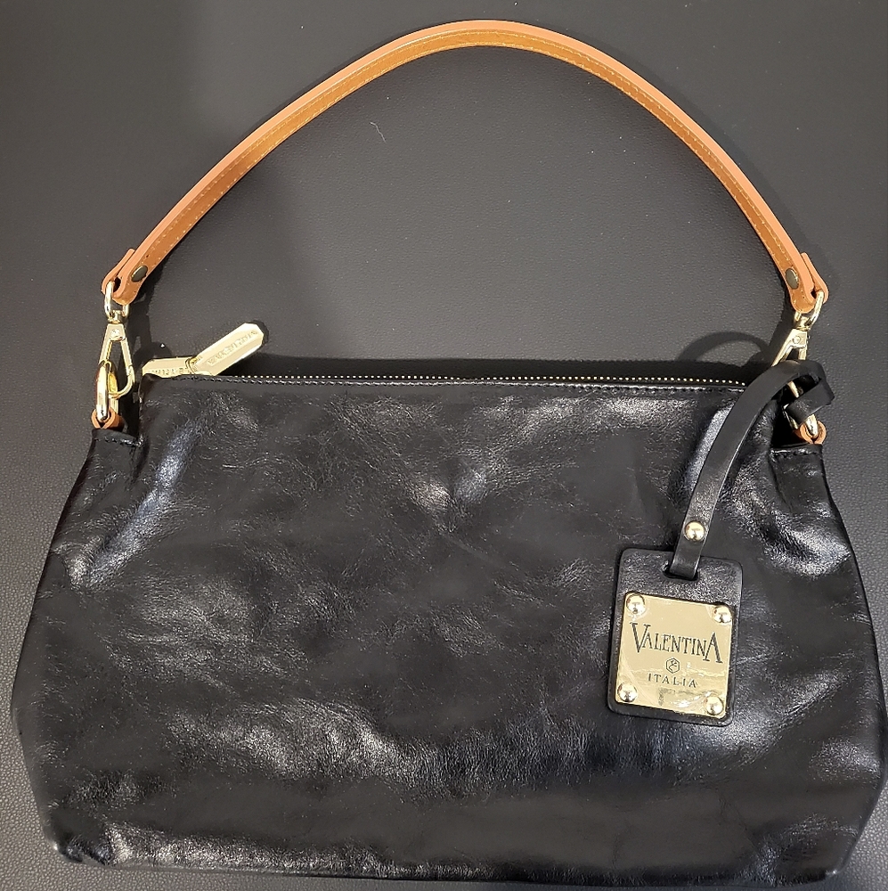 Valentina Italia Black Leather Women's Bag